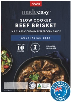 Coles-Made-Easy-Slow-Cooked-Beef-Brisket-in-Peppercorn-Sauce-500g on sale