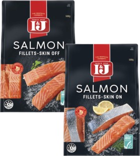 IJ-Salmon-Fillets-Skin-On-or-Skin-Off-500g on sale