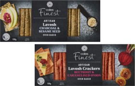 Coles-Finest-Artisan-Lavosh-Crackers-100g on sale
