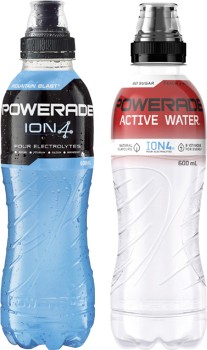 Powerade-Sports-Drink-or-Active-Water-600mL on sale