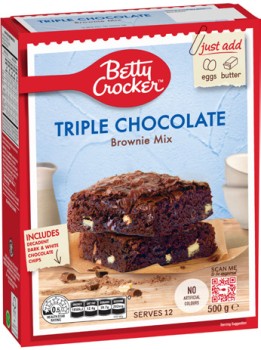 Betty-Crocker-Triple-Chocolate-Fudge-Brownies-500g on sale