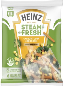Heinz-Steamfresh-Carrots-Corn-Broccoli-3-Pack-450g on sale