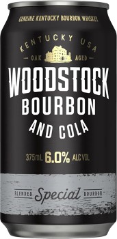 Woodstock-Bourbon-Cola-6-Cans-10-Pack-375mL on sale