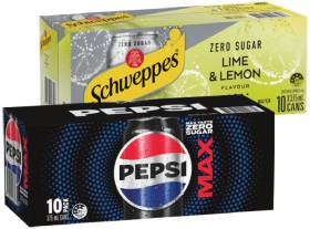 Pepsi%2C+Solo+or+Schweppes+Infused+Natural+Mineral+Water+10x375mL+Selected+Varieties