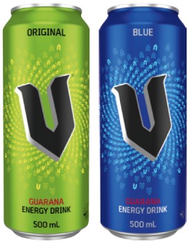 V+Energy+Drink+500mL+or+V+Riise+Sparkling+Energy+Drink+330mL+Selected+Varieties