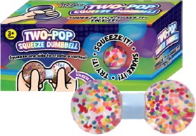 Two-Pop-Squeeze-Dumbell on sale