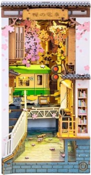 Rolife+DIY+Bookends+Sakura+Densya