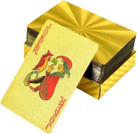 Whizz-Kid-Games-Premium-All-Gold-Playing-Cards on sale