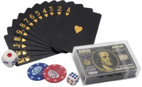Whizz-Kid-Games-Premium-All-Gold-Playing-Cards-Black-Gold on sale