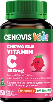 Cenovis+Kids+Chewable+Vitamin+C+250mg+Strawberry+Flavour+150+Tablets%2A
