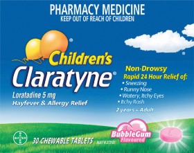 Claratyne+Children%26rsquo%3Bs+Hayfever+%26amp%3B+Allergy+Relief+Chewable+BubbleGum+Flavour+30+Tablets%2A