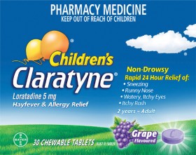Claratyne+Children%26rsquo%3Bs+Hayfever+%26amp%3B+Allergy+Relief+Chewable+Grape+Flavour+30+Tablets%2A