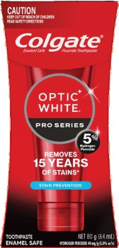 Colgate-Toothpaste-Optic-White-Pro-Series-5-Stain-Prevention-80g on sale