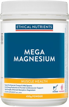 Ethical-Nutrients-Mega-Magnesium-Powder-Raspberry-450g on sale
