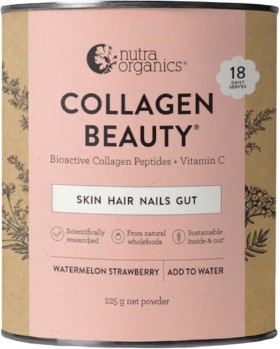 Nutra-Organics-Collagen-Beauty-Watermelon-Strawberry-225g on sale