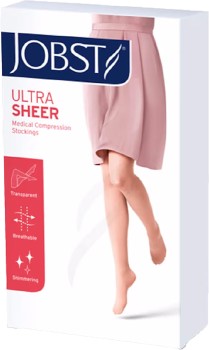 Jobst-UltraSheer-Compression-Stockings-Knee-High-15-20-mmHg-Natural-Sizes-S-to-XL on sale