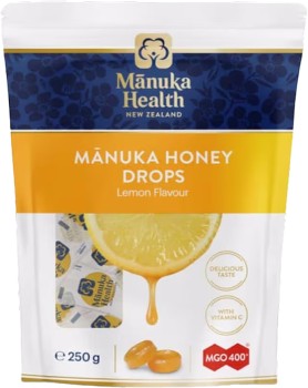 Manuka+Health+400%2B+Manuka+Honey+Drops+-+Lemon+250g