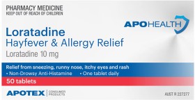Apohealth+Loratadine+Hayfever+%26amp%3B+Allergy+Relief+50+Tablets