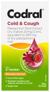 NEW-Codral-Cold-Cough-with-Pelargonium-Root-Extract-Oral-Liquid-100mL on sale