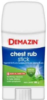 Demazin-Chest-Rub-Stick-40g on sale