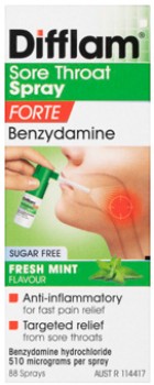 Difflam-Sore-Throat-Spray-Forte-Fresh-Mint-Flavour-15mL on sale