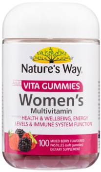 Natures-Way-Adult-Vita-Gummies-Womens-Multivitamin-Mixed-Berry-Flavour-100-Pastilles on sale