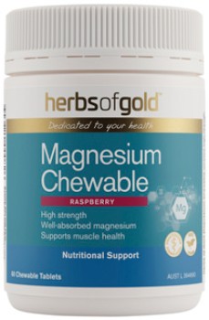 Herbs-of-Gold-Magnesium-Chewable-Raspberry-Flavour-60-Tablets on sale