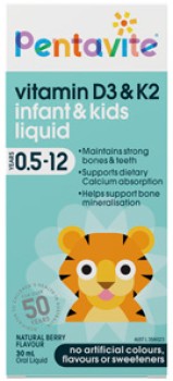 Pentavite-Vitamin-D3-K2-Infant-Kids-Liquid-Natural-Berry-Flavour-30mL on sale
