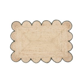 Aria+Scalloped+Dark+Green+Jute+Indoor+Mat+by+Habitat