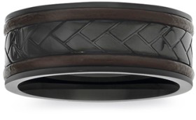 Stainless+Steel+%26amp%3B+Black+Plate+Plaited+Men%26%23039%3Bs+Band