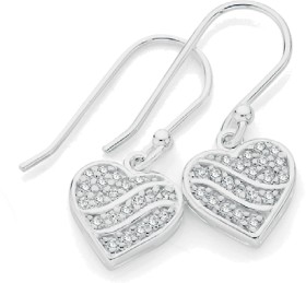 Sterling-Silver-Pave-Cubic-Zirconia-Double-Wave-Heart-Hook-Drops on sale