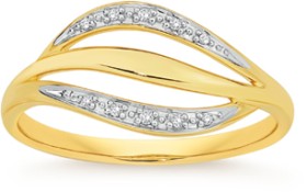 9ct-Gold-Diamond-Swirl-Ring on sale