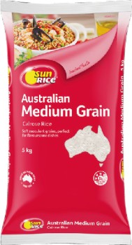 SunRice-Australian-Medium-Grain-Calrose-Rice-or-Brown-Rice-5kg on sale