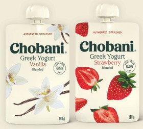 NEW-Chobani-Greek-Yogurt-Pouch-140g-Selected-Varieties on sale