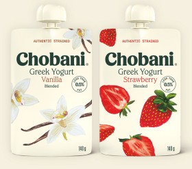 Chobani-Greek-Yogurt-Pouch-140g-Selected-Varieties on sale