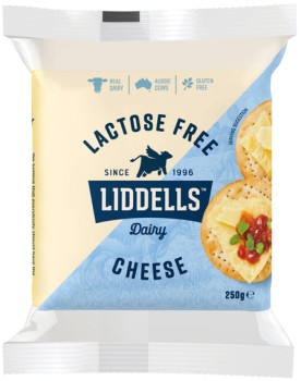 Liddells+Lactose+Free+Cheese+Block%2C+Cheese+Slices+250g+or+Shredded+Cheese+225%E2%80%91250g+Selected+Varieties