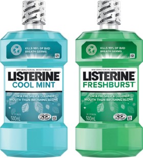 Listerine+Mouthwash+500mL+Selected+Varieties