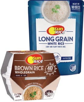 SunRice+Microwave+Rice+Pouch+250g+or+Cups+2+Pack+Selected+Varieties