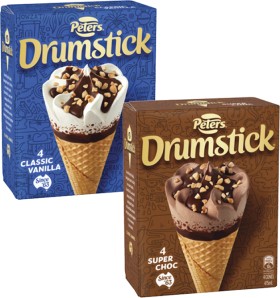 Peters-Drumstick-Cones-4-Pack-6-Pack-475mL-490mL on sale