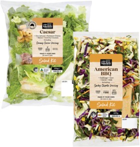 Coles+Kitchen+Caesar+Salad+Kit+290g+or+American+BBQ+Slaw+Kit+400g
