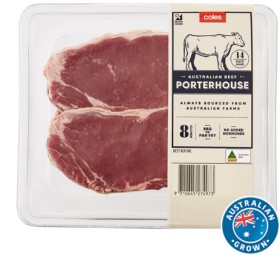 Coles+Australian+No+Added+Hormones+Beef+Porterhouse+Steak+2+Pack+450g