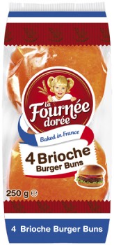 La+Fournee+Doree+Brioche+Burger+Buns+4+Pack+250g