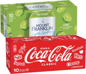 Coca-Cola%2C+Fanta+or+Sprite+Soft+Drink+or+Mt+Franklin+Sparkling+Water+10x375mL