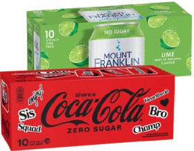 Coca%E2%80%91Cola%2C+Sprite%2C+Fanta+or+Mount+Franklin+Lightly+Sparkling+Water+10x375mL+Selected+Varieties