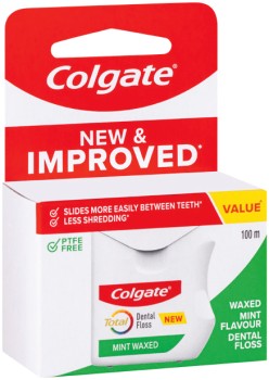 Colgate+Total+Mint+Waxed+Dental+Floss+100m+or+360%26deg%3B+Optic+White+Sonic+Power+Toothbrush+1+Pack