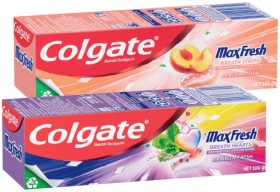Colgate+MaxFresh+Rainbow+Fresh+or+Peach+Passion+Toothpaste+100g