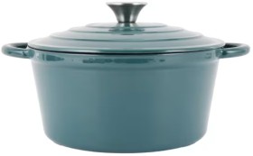 4L+Green+Cast+Iron+Casserole