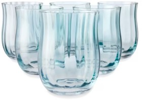 6-Green-Tulip-Stemless-Glasses on sale
