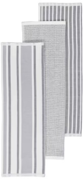 3+Pack+Grey+Stripe+Tea+Towels