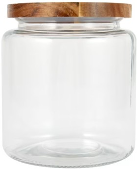 3L+Glass+Jar+with+Wood+Lid